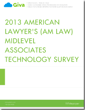 2013 American Lawyer's (AM Law) Midlevel Associates Technology Survey